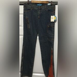 NWT Vintage Fang Jeans With Mesh Inset